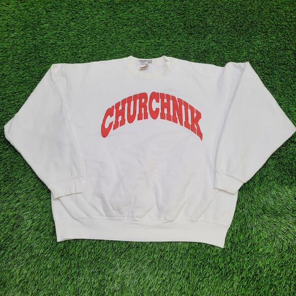 Vintage Churchnik Christian Sweatshirt 2XL 26x27 Baggy Oversized USA - Picture 1 of 10